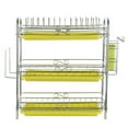 thumbnail image 3 of 3-Tier Rustproof Dish Drying Rack Carbon Steel Dish Rack Multifunctional Organizer Dish Drainer with Drainboard Hooks Utensil Holder, 3 of 8
