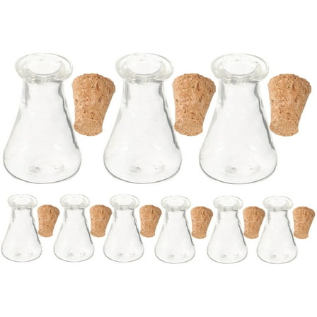 Mobestech Small Glass Jars with Cork Lid Easy to Store and Clean 12Pcs