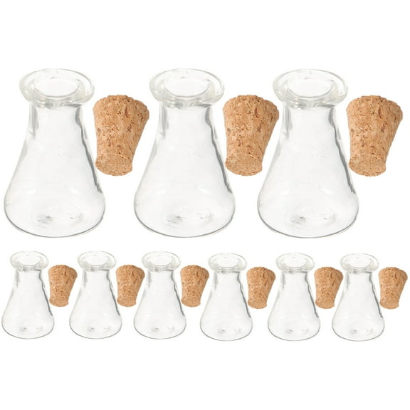 WEUVEB Tiny Glass Bottles with Cork for Storage Easy to Carry and Clean Multi Color 12 Pieces