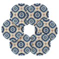 thumbnail image 2 of 6 Pcs Drink Coasters with Holder 3.94in Woven Coasters for Drinks Intricate Blue and White Tie-dye Coaster Set for Protection Table, 2 of 7
