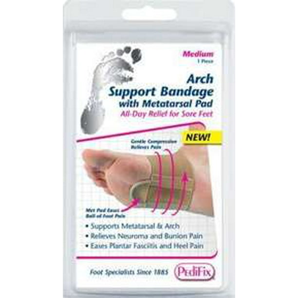 PEDIFIX Arch Support Compression Bandage with Metatarsal Pad P6002S