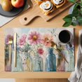 thumbnail image 2 of Spring Flower Placemats Set of 1, Watercolor Blue Pink Floral Vintage Oil Painting Non-Slip Place Mats Washable Table Mats for Kitchen Dining Table Decorations Indoor/Outdoor, 2 of 9