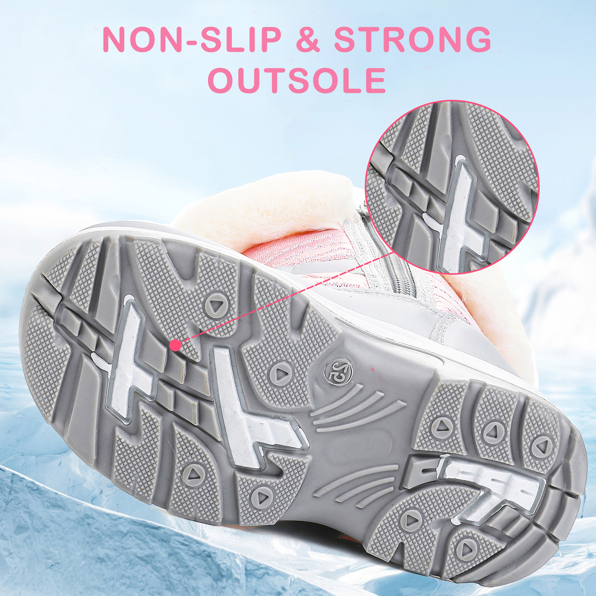 Apakowa Girls' Insulated Winter Snow Boots photo 5
