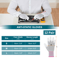 thumbnail image 5 of 12 Pairs –13 Gauge Carbon Fiber ESD Work Gloves with PU-Knitted Fingertips, Anti-Static Gloves for Precision Tasks, Electronics, Auto Repair, Construction & Industrial Use, Flexible Fit & Grip, 5 of 6