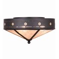thumbnail image 6 of Meyda Tiffany 159465 Craftsman Target 4 Light 24" Wide Flush Mount Ceiling Fixture - Black, 6 of 7