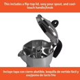 thumbnail image 4 of Epic Stovetop Espresso Maker, 6.3H x 3.5W x 5.5D inches, 3 Cup Capacity, Aluminum, Manual, 4 of 6