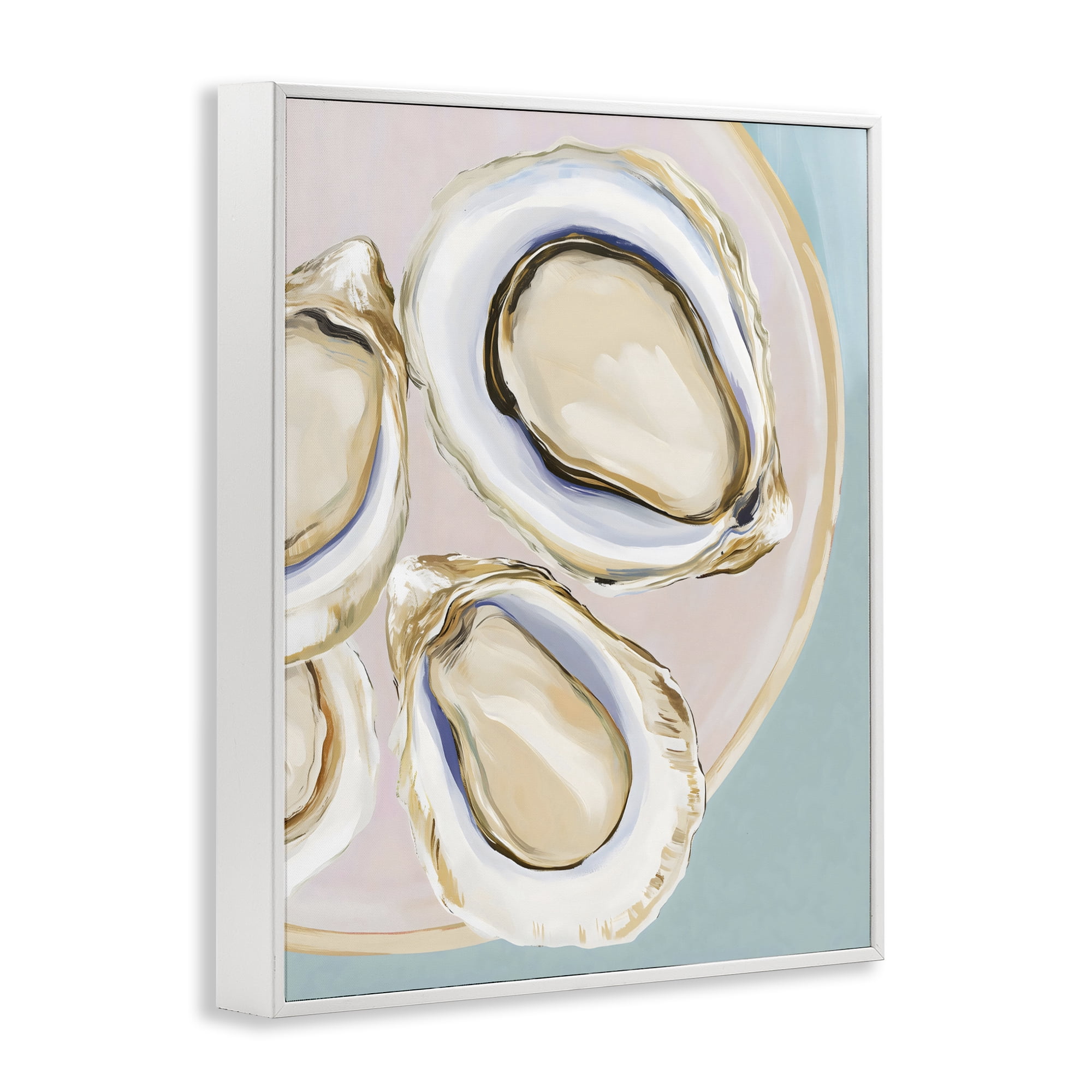 Stupell Industries Plate of Oysters White Framed Giclee Art, design by The Prints Vibe