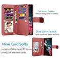 thumbnail image 2 of 6.8" Galaxy S22 Ultra 5G Wallet Case, Samsung Galaxy S22 Ultra 5G 2022 PU Leather Case, Njjex Luxury PU Leather 9 Card Slots Holder Carrying Folio Flip Cover Kickstand & Hand Strap, 2 of 5