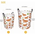 thumbnail image 3 of Basketball Laundry Hamper Large Collapsible Laundry Baskets with Handles Easy Carry Round Storage Basket Dirty Clothes Hamper Blanket Basket for College Dorms Bedroom Toy, 3 of 10