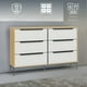 thumbnail image 3 of Ilios Innova | Cajonera Cómoda Organizadora de 6 Cajones con Estructura de MDF, Base Metálica y Cajones de Tela . Diseño Moderno Color Café, para Sala o Recibidor., 3 of 9