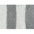 thumbnail image 3 of Garland Rug Beach Stripe Washable Bath Rug Set, 2 Piece Set (17"x24" Bath Rug, & 21"x34" Bath Rug) Platinum Gray/White, 3 of 6