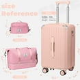 thumbnail image 7 of Gynky Luggage Sets 3 Piece with Duffel Bag 20 in Carry on Luggage Set Hardshell ABS Suitcase with 360° Spinner Wheels for Women Men, Pink, 7 of 7