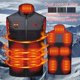 thumbnail image 2 of Chaquetas de Traje de los Hombres Dos Control Nueve Área Inteligente Calefacción Color Gris Bloqueado, Cuello de Soporte sin Mangas, 2 of 8