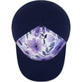 thumbnail image 3 of Purple Floral Pattern Baseball Cap Classic Golf Cap Soft Dad Hat Multicolor Adjustable Low Profile Hat Unisex, 3 of 6