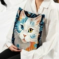 thumbnail image 6 of Cat Velvet Throw Pillow Covers Set of 2 - 16x16, 18x18, 20x20 Inches - Unique Patterns for Bed, Chair for Various Occasions, 6 of 6