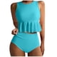 thumbnail image 2 of Traje de baño de dos piezas para mujer, tankini, con relleno en el pecho y abertura holgada, tankini de moda, traje de baño de dos piezas para mujer, tankinis, trajes de baño de dos piezas para mujer,, 2 of 7