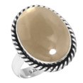 thumbnail image 1 of 925 Sterling Silver Ring For Women - Girls Brown Smoky Topaz Gemstone Silver Ring Size 8.5 June Birthstone Simple Silver Ring Size 8.5 Mothers' Day Gift For Mother Gemstone 925 Silver Jewelry, 1 of 5