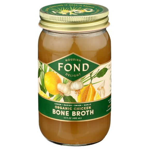Fond Bone Chicken Lemon Bone Broth 14 fl oz (Pack of 4)