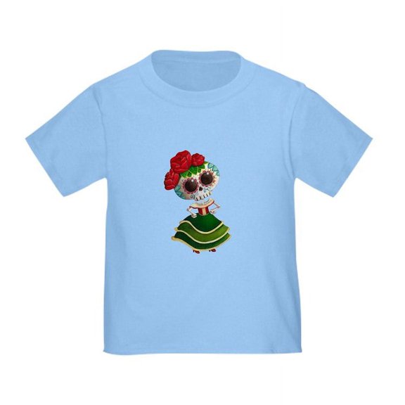 CafePress - El Dia De Los Muertos Skeleton Girl T Shirt - Cute Toddler T-Shirt, 100% Cotton
