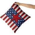 thumbnail image 3 of 4th of July Pillow Covers Set of 2-18"x18" Patriotic American Flag Square Throw Pillowcases for Bed Sofa Couch- Memorial Day USA Stars Double Sided Cushion Covers for Holiday Decor, 3 of 6