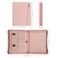 thumbnail image 5 of AZXCG Padfolio, Vegan Leather Portfolio Padfolios with A4 Notepad, Professional Resume Folder with Zipper, Business Pinfolio for iPad Pro 9.7/iPad Air 2/iPad Air, Corporate Gift, Pink, 5 of 5