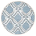 thumbnail image 2 of SAFAVIEH Chatham Shaelyn Geometric Wool Area Rug, Blue/Ivory, 5' x 5' Round, 2 of 11