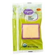 Great Value Organic Mild Cheddar Sliced Cheese, 6 oz Bag, 9 Slices