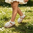 thumbnail image 2 of Sandals Kids Closed Toe Party Dress Sandals Flat Flower Girl Wedding Shoes Girls Summer Shoes Size 2-8 Years, 2 of 9