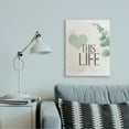 thumbnail image 2 of Stupell Industries Love This Life Text Green Heart Neutral Brown Canvas Wall Art by Kim Allen, 2 of 6