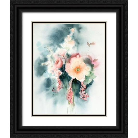 Shefranov, Olga 15x18 Black Ornate Wood Framed with Double Matting Museum Art Print Titled - Bouquet IV