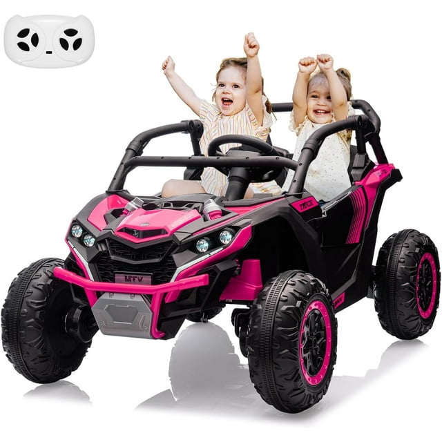 24 V UTV, Camion Électrique 4RM 2 Places avec Télécommande et Réglage de Vitesse