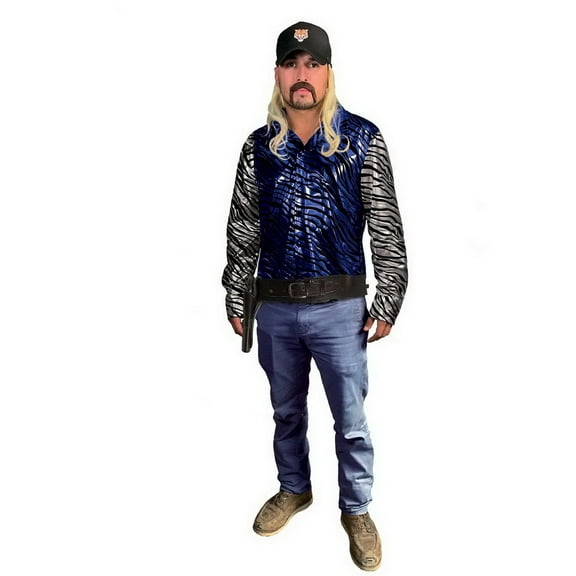 Seeing Red King of Tigers Adult Costume | Blue Shirt With Silver Sleeves | XX-Large Male