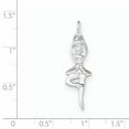 thumbnail image 2 of Sterling Silver Polished Ballerina Pendant (30.5 X 9) Made In India qc8823, 2 of 2