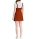 thumbnail image 3 of Vestido de tirantes ajustables para mujer Inspire Chic, por encima de la rodilla, con botones y bolsillos, talla XS, color rojo ladrillo, 3 of 5