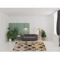 thumbnail image 2 of HomeRoots 487239 8 x 10 ft. Multi Color Quatrefoil Power Loom Distressed Stain Resistant Rectangle Area Rug, 2 of 5