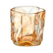 PuSpu 170ml Glass Cup Shaped Twisted Glass Colorful Whiskey Glass Thickened Twisted Beer Glass The Novelty Of Personality Beer Glass Kitchen Utensils