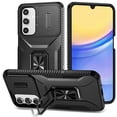 thumbnail image 1 of For Samsung Galaxy A16 5G Case Camshield Kickstand TPU+PC Anti-Slip Phone Cover - Black, 1 of 5