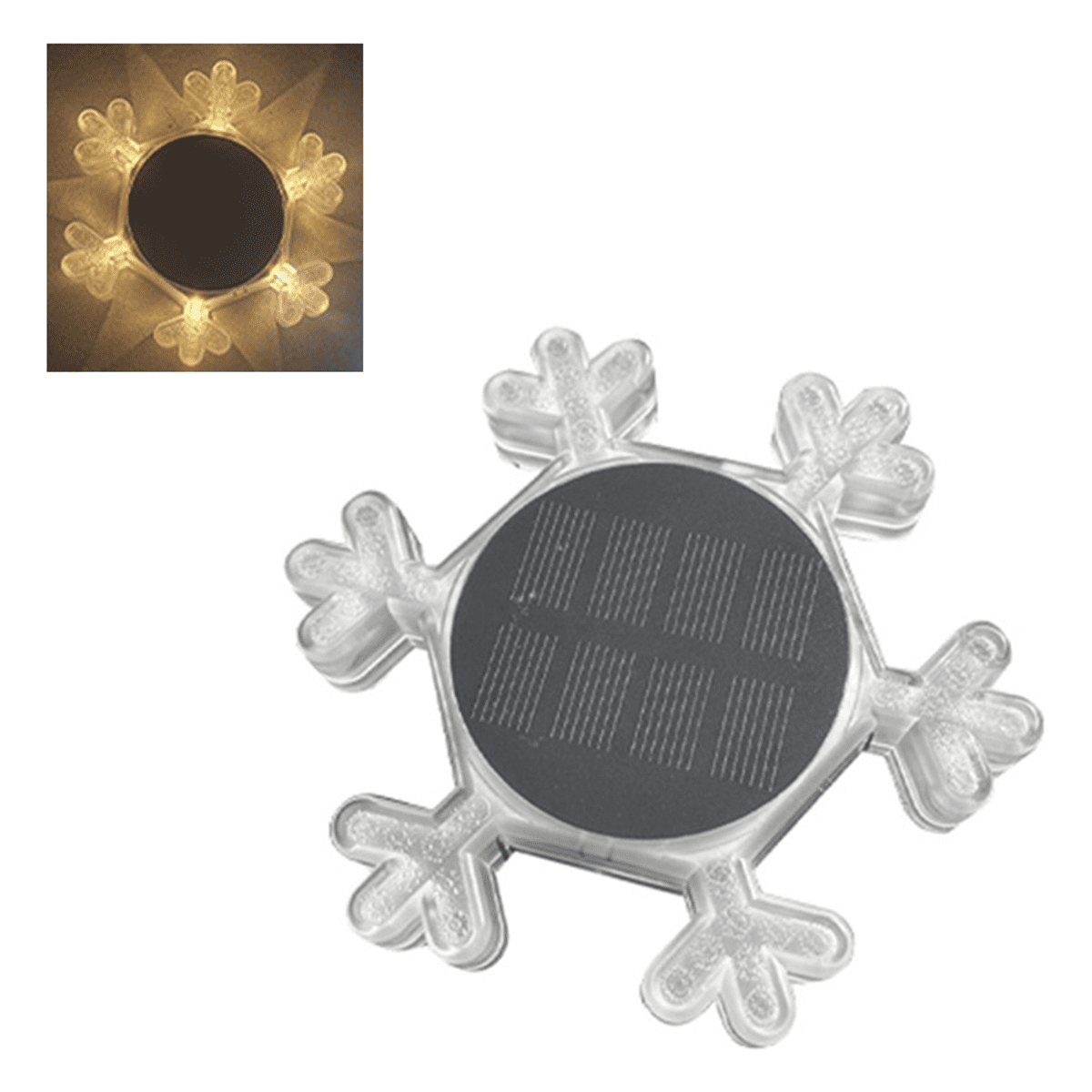 Solar Ground Lights,4 Pack In-Ground Lights 6 LED Garden Lights Patio Lights Outdoor for Lawn Patio Warm Light