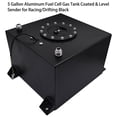 thumbnail image 4 of LABLT 5 Gallon Coated Aluminum Fuel Cell Gas Tank & Level Sender for Racing/drifting Black, 4 of 5