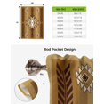 thumbnail image 6 of Southwestern Brown Tie Up Curtains for Kitchen Bathroom Bedroom Windows 63 Inch Length, Boho Ethnic Geometric Balloon Drape Curtains Shade Rod Pocket Drapery Curtain Panel, 52"x63", 6 of 7