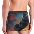 thumbnail image 4 of Bingfone Moonlit Night Sky Wolf Men's Underwear - Casual Stretch Boxer Briefs-Small, 4 of 7