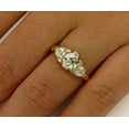 thumbnail image 2 of HeartsAndYou 3ct Round Cut Moissanite Edwardian Vintage Inspired Engagement Ring for Women 18k Yellow Gold over Silver, 2 of 9