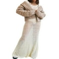 thumbnail image 1 of Couverture de Plage Tricotée pour les Femmes Transparentes à Travers des Robes Longues d'Une Seule Pièce, 1 of 8