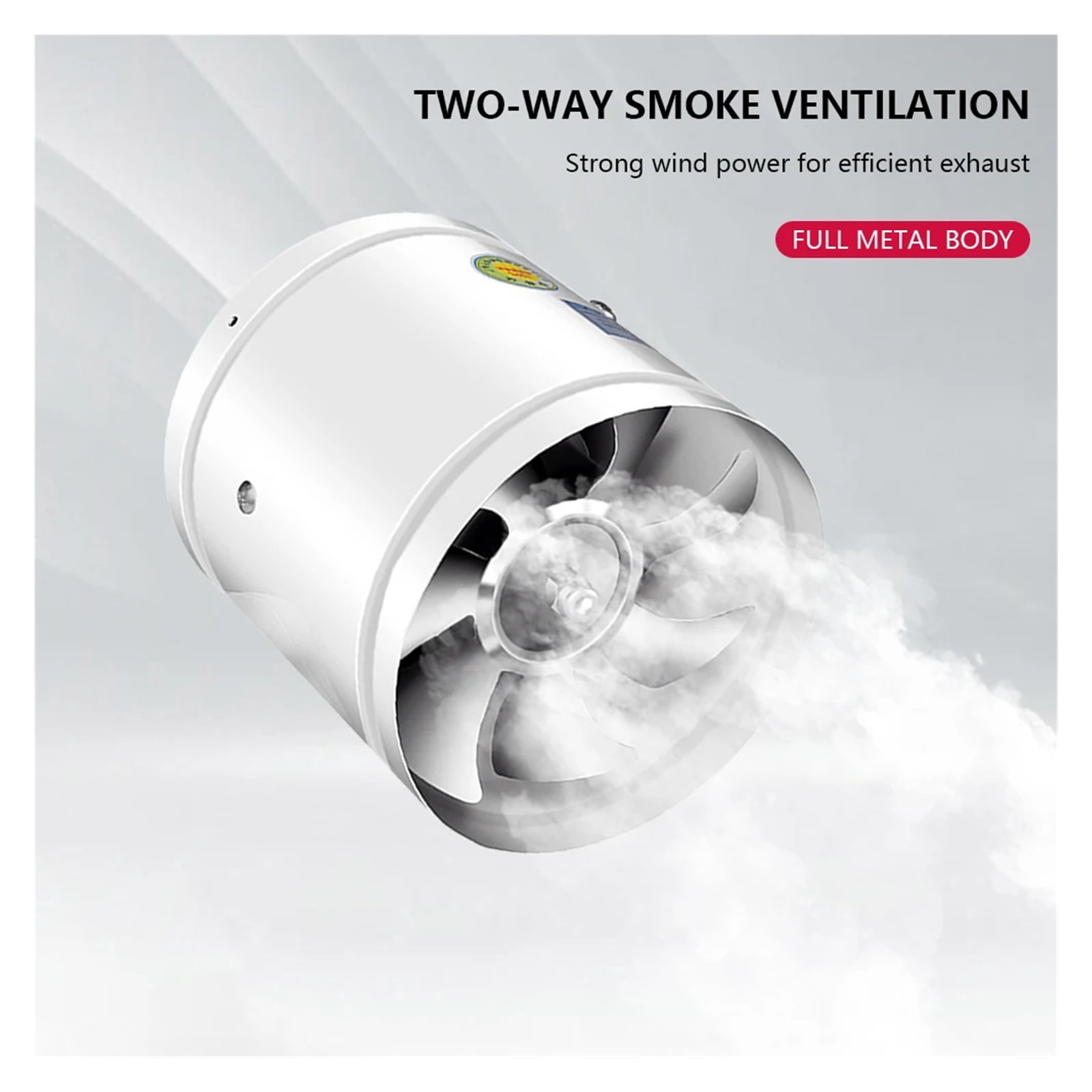4/6/7/8 Inch Metal Pipe Duct Fan Air Ventilator Low Noise Ventilation Exhaust Fan For Restaurants Kitchens Supermarkets And More ,Energy-Efficient