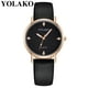 thumbnail image 2 of Reloj de cuarzo para mujer, relojes para mujer YOLAKO Reloj de pulsera analógico de cuero de cuarzo casual para mujer Reloj de mujer, 2 of 2