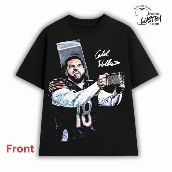 Caleb Grater Tee, Caleb Williams T-shirt, Chicago Football, Graphic Tees, Sport Shirt, Unisex Y2k Cotton Tee