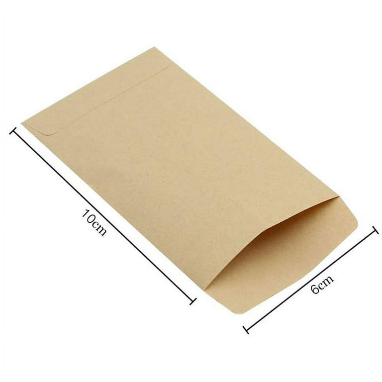 120 Pieces Small Kraft Paper Bags 6x10cm Mini Paper Bags Kraft Envelope  Jewelry Bags Flat Bags For Party Favors Jewelry Candy Candy Seeds