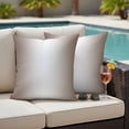thumbnail image 2 of Outdoor Pillow Cover Ombre Brown Set of 2 Waterproof Throw Pillowcases Brown White Gradient Color Decorative Patio Furniture Pillows for Couch Garden Indoor & Outdoor Use, 2 of 9