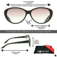 thumbnail image 2 of proSPORT Reading Sunglass Reader Cat Eye Black & Tortoise Women NOT BIFOCAL, 2 of 5