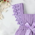 thumbnail image 5 of WIBACKER Baby Girls Cotton Jacquard Playsuits Ruffled Bodysuit+Headband Sleeveless Romper Bowknot Jumpsuit Infant Summer Clothes, 5 of 10